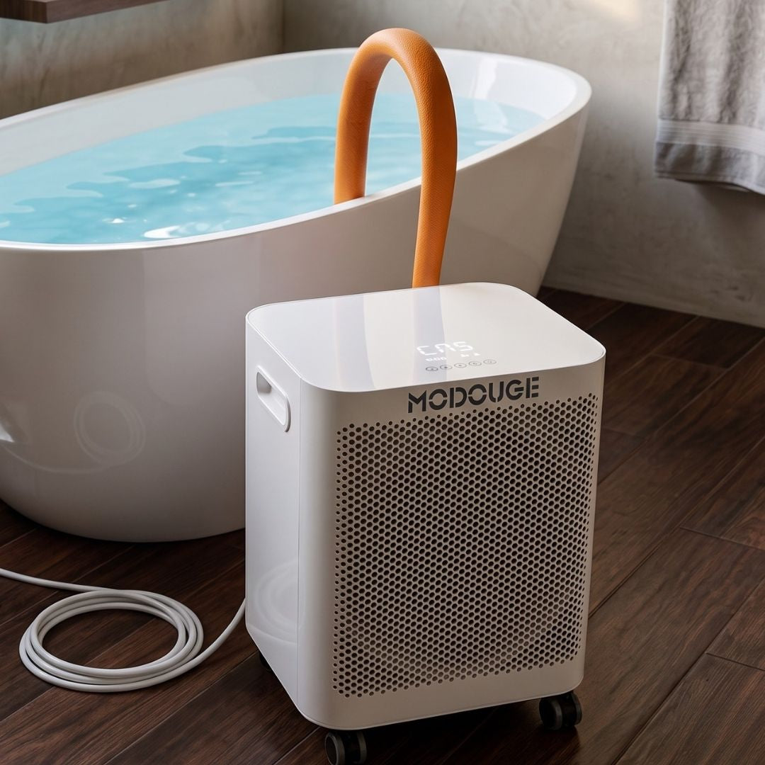 Cold plunge bath chilled and ready for immersion
