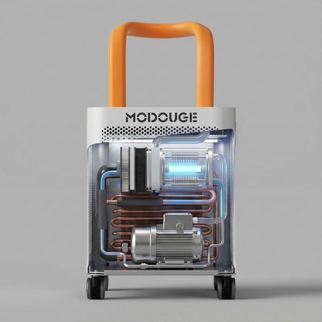 Modouge chiller turning a standard tub into a cold plunge